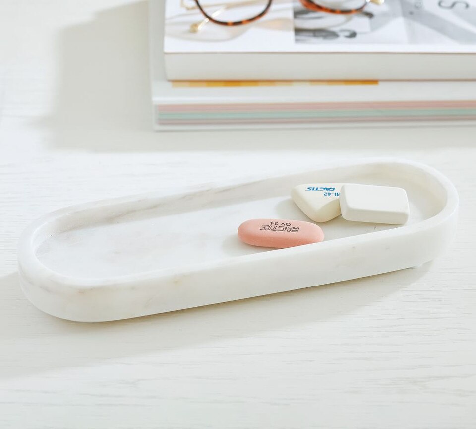 Marble Desk Accessory Oval Tray Pottery Barn Australia
